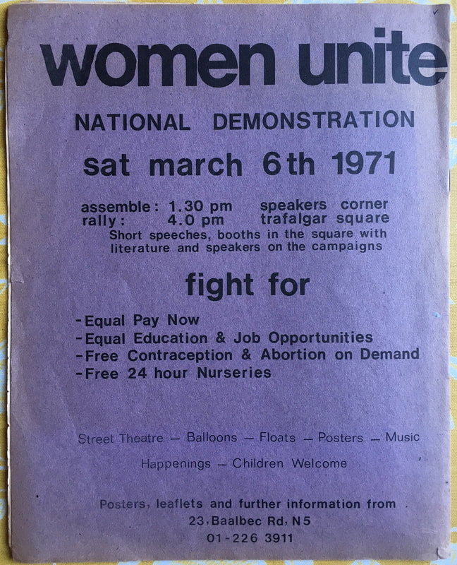 Leaflet for WLM march, march 1971